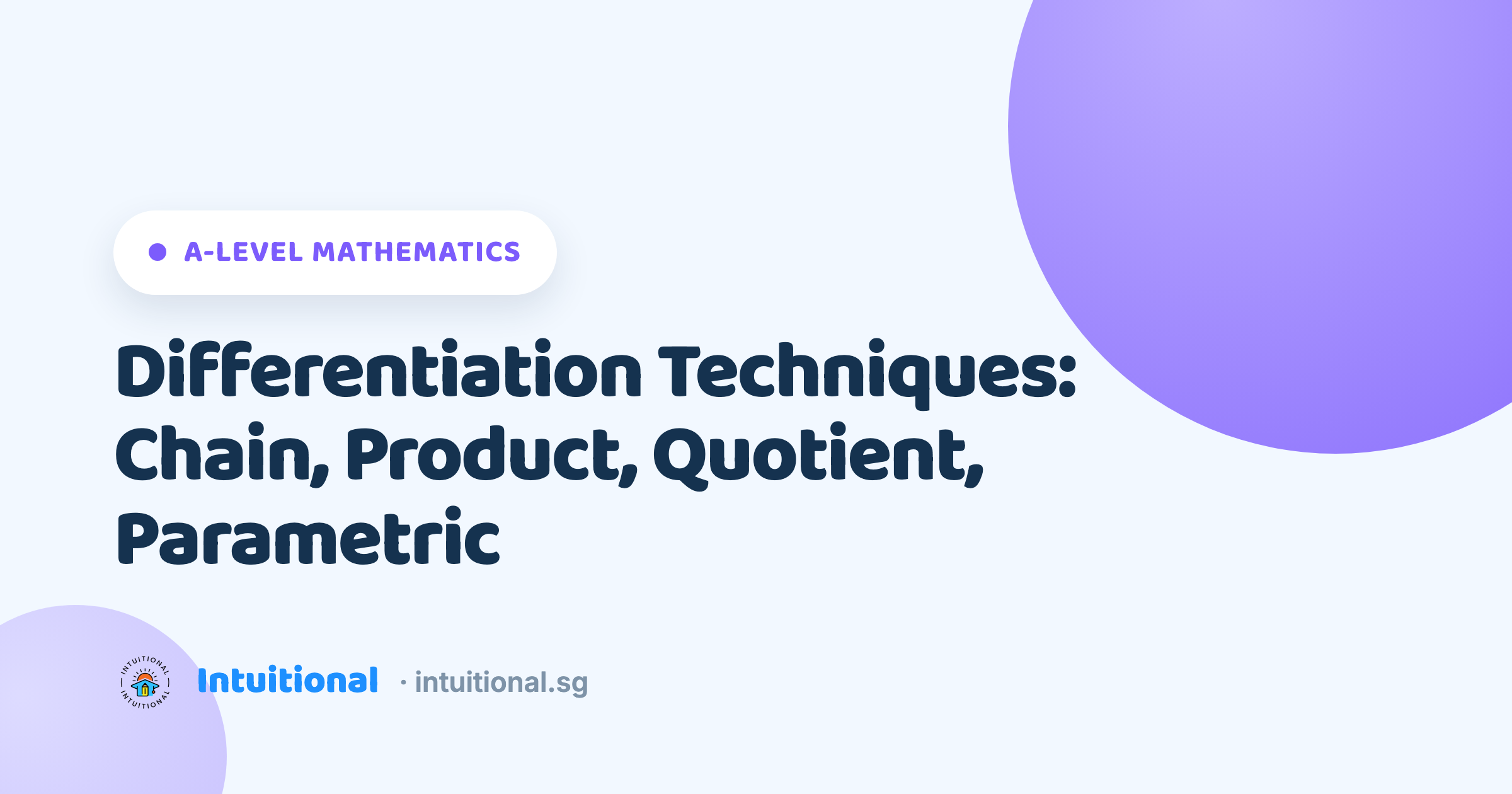 A-Level Mathematics: Differentiation Techniques: Chain, Product, Quotient, Parametric