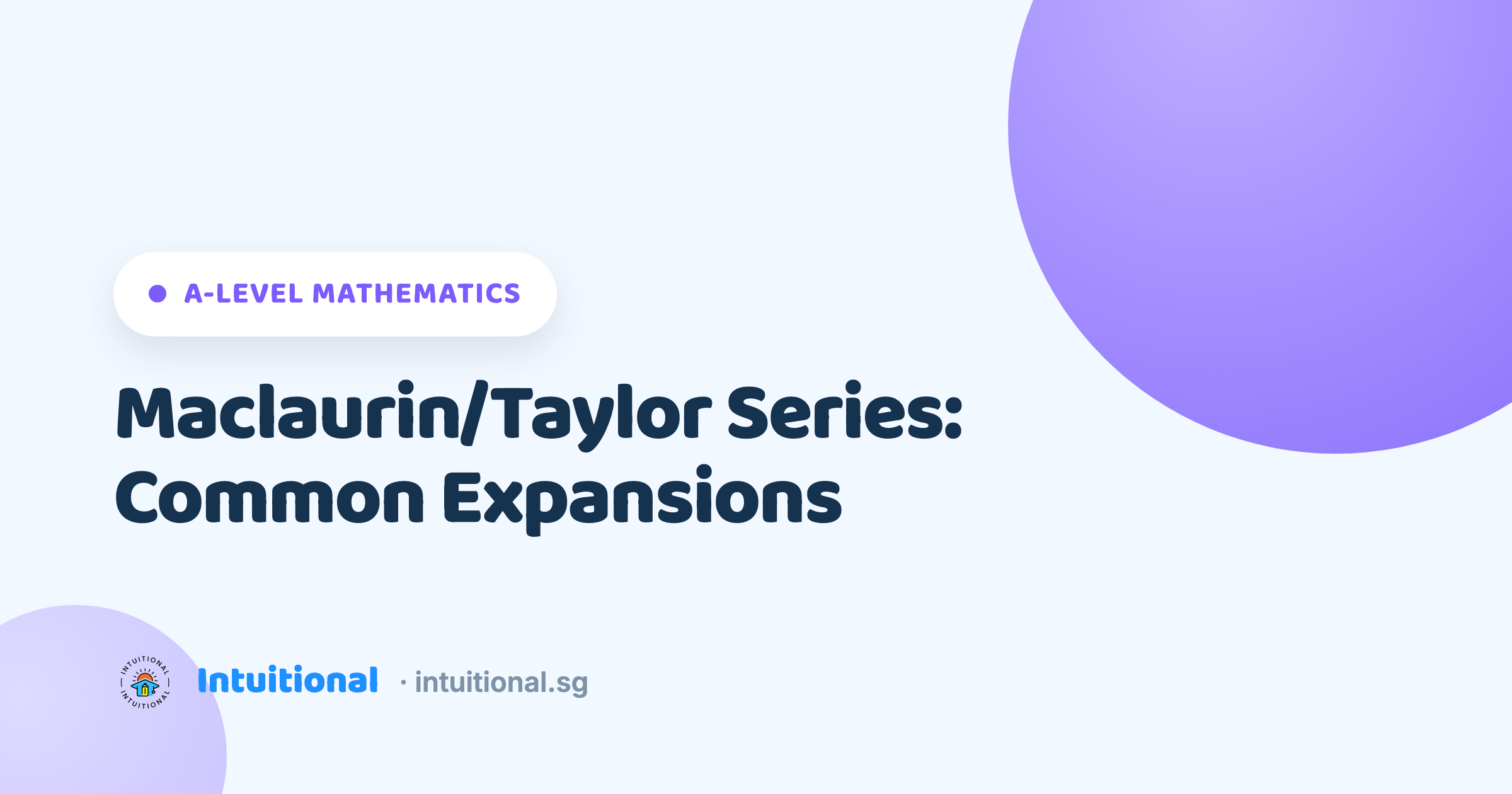 A-Level Mathematics: Maclaurin/Taylor Series: Common Expansions