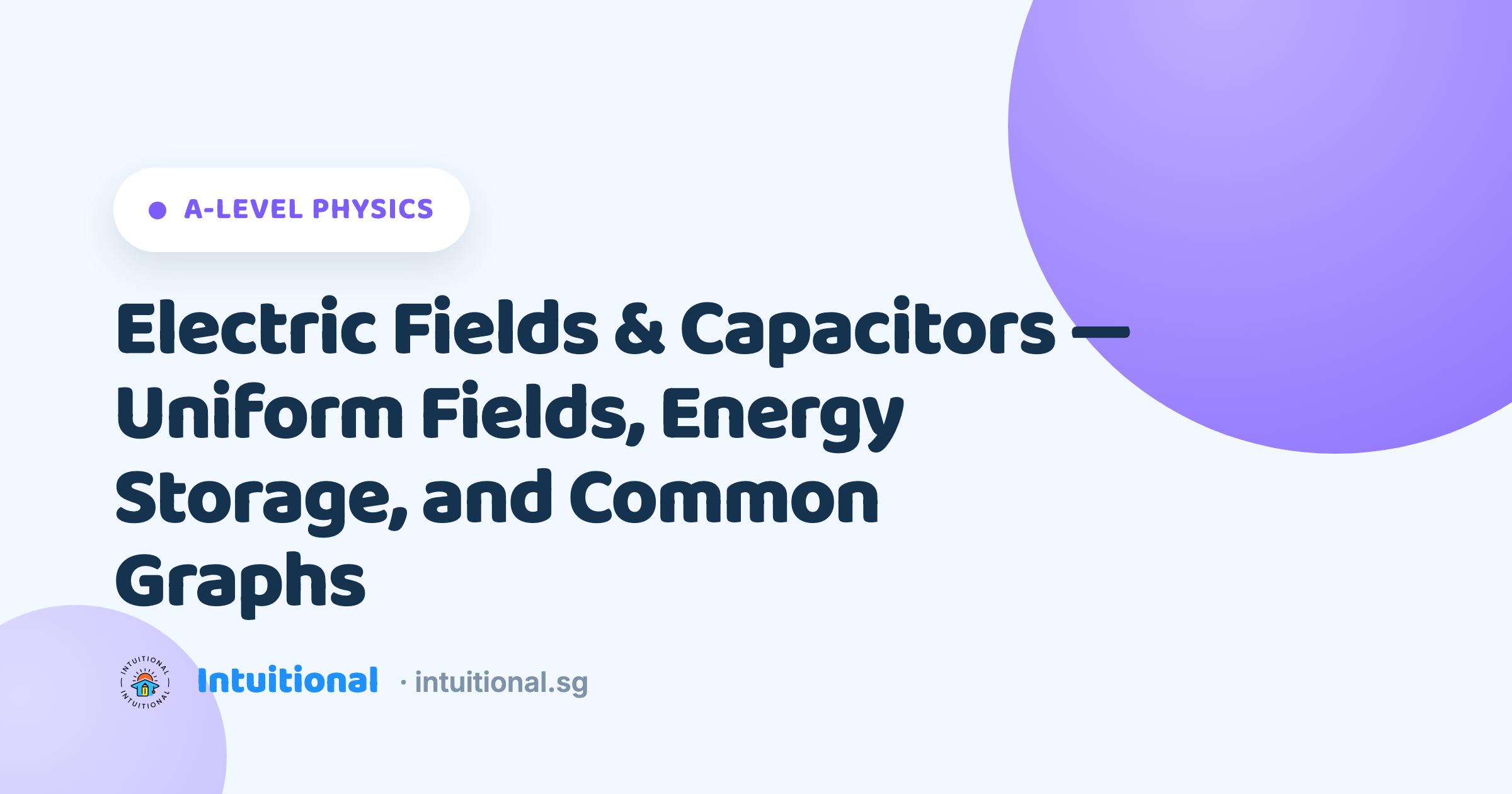 A-Level Physics: Electric Fields & Capacitors — Uniform Fields, Energy Storage, and Common Graphs