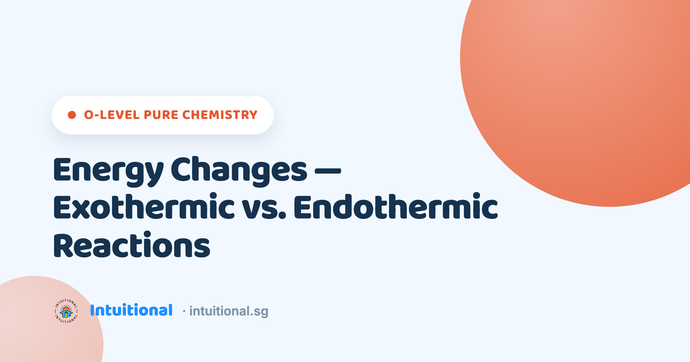 O-Level Pure Chemistry: Energy Changes — Exothermic vs. Endothermic Reactions