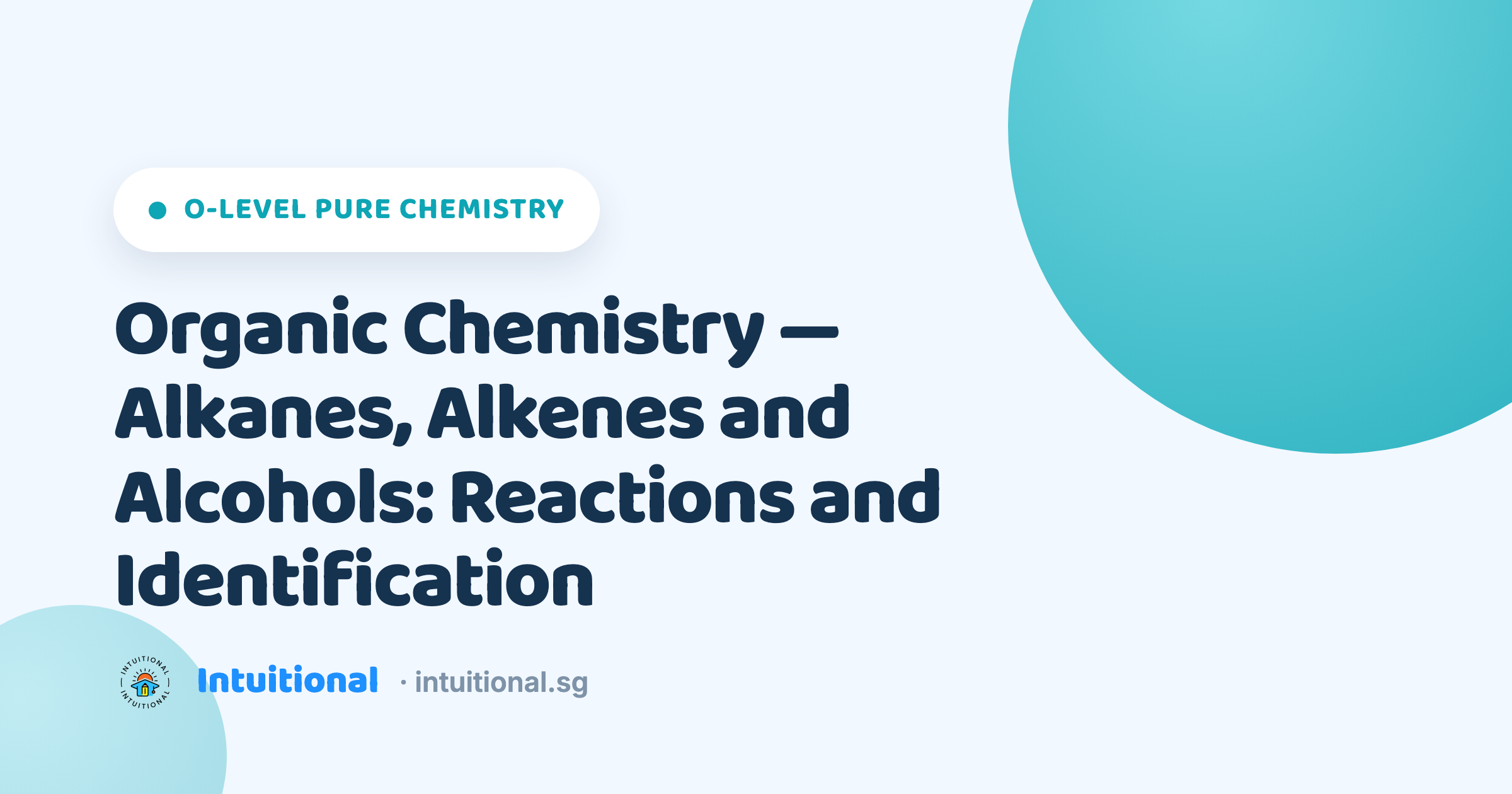 O-Level Pure Chemistry: Organic Chemistry — Alkanes, Alkenes and Alcohols: Reactions and Identification