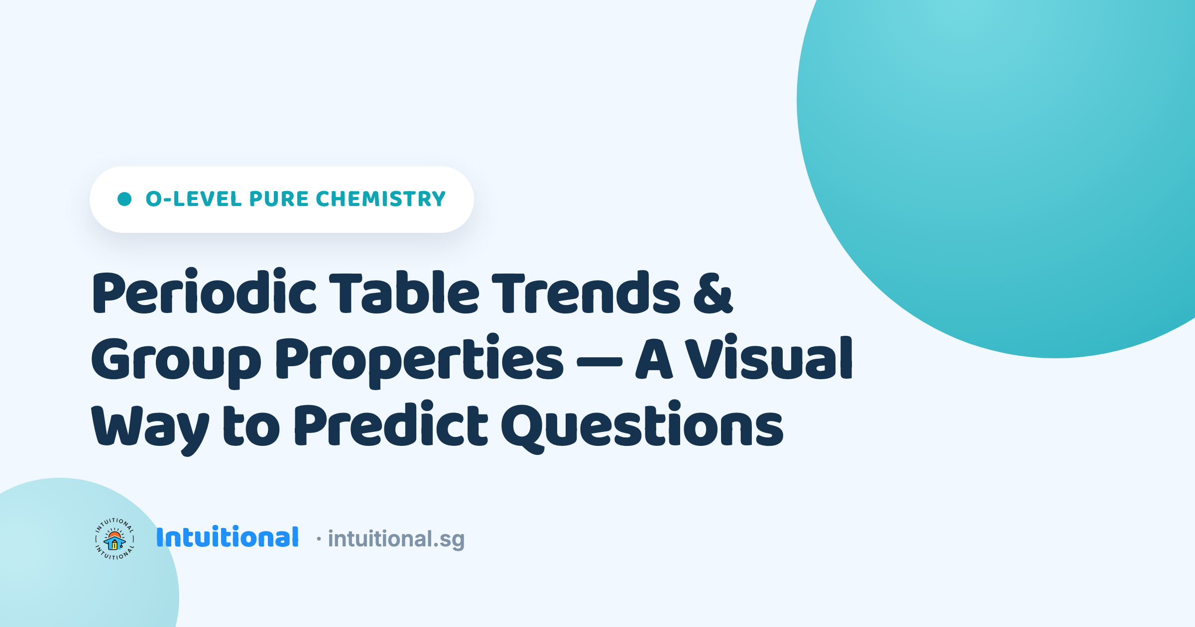 O-Level Pure Chemistry: Periodic Table Trends & Group Properties — A Visual Way to Predict Questions