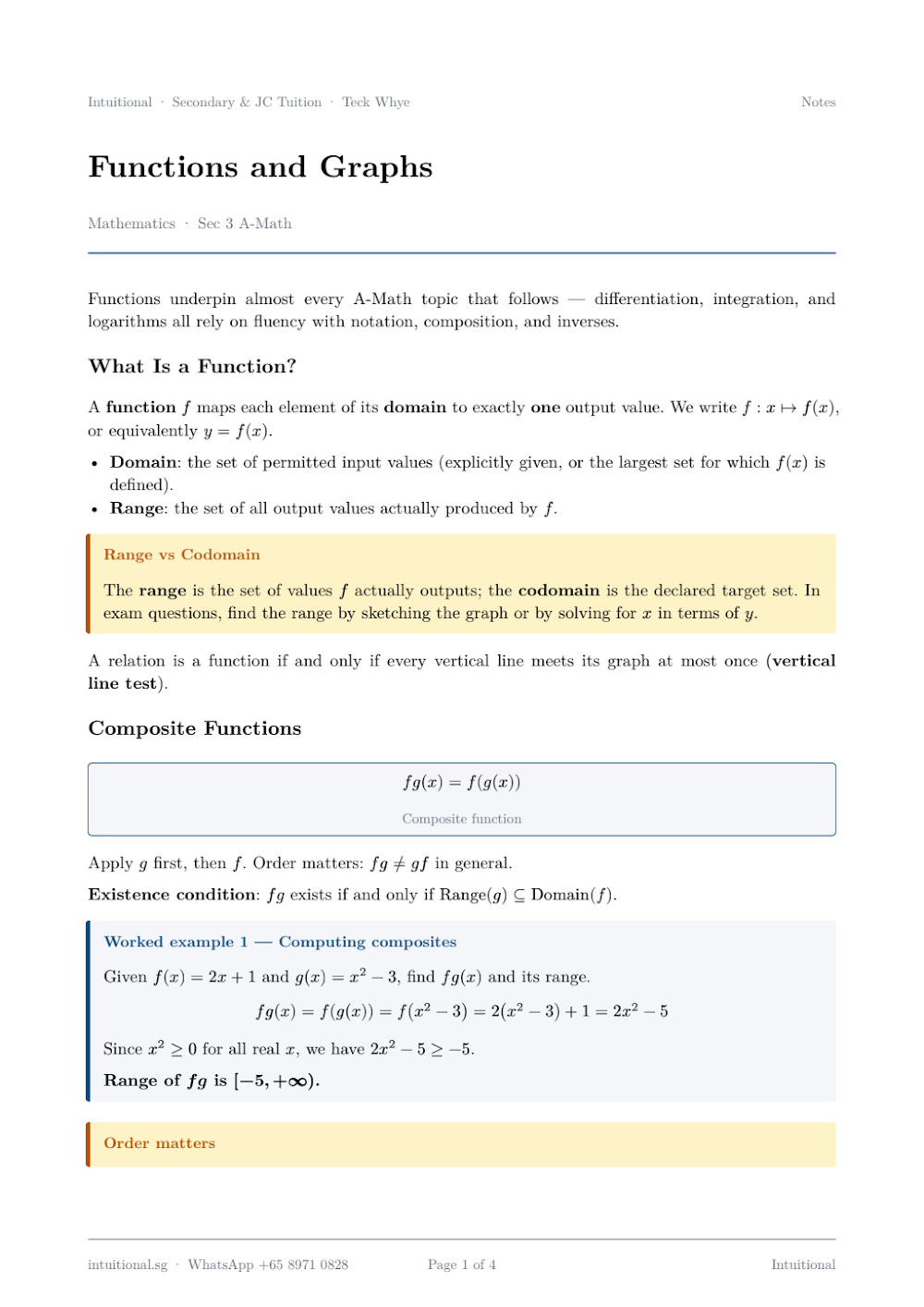Preview of Functions and Graphs